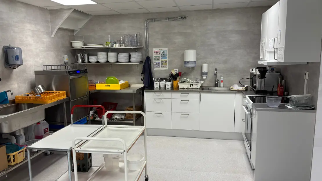 serveringsköket i Mjöbäcks förskola.