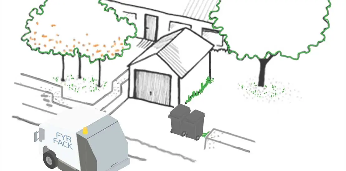 tecknad bild över ett hus
