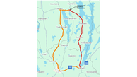 Karta över vägarbete från Kättarp mot Fegen