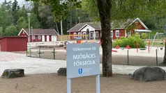 Mjöbäcks förskola och utegård.