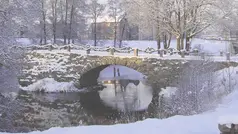 Stenbron i svenljunga på vintern