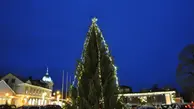 Julgranen på torget i Svenljunga tätort.