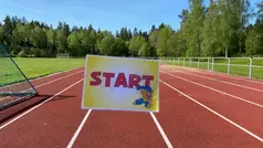 Bamselopp startskylt