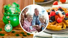 Tre bilder på olika aktiviteter som sker i mars. 